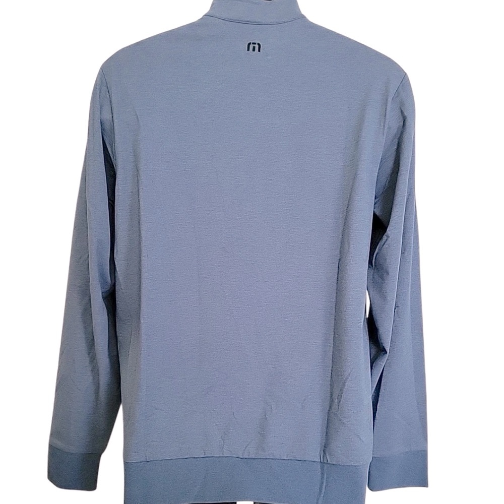 TravisMathew Men’s Golf Quarter Zip Pullover | Blue Heathered Sweatshirt | SizeL - Picture 4 of 4